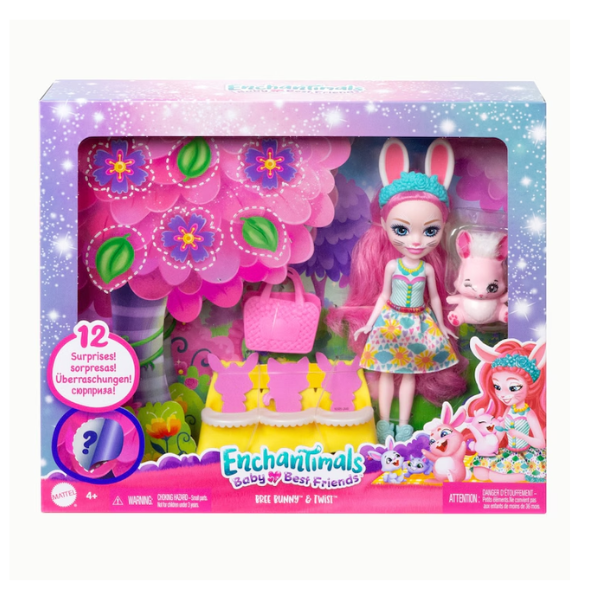 Playset Enchantimals Baby Best Friends Bree Bunny és Twist játékszett 1 Enchantimals Baby Best Friends Bree Bunny