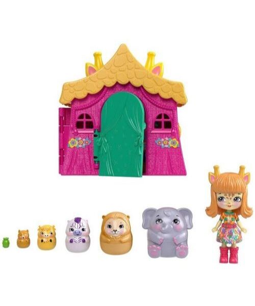 Playset EnchanTimals, Secret Besties, Griselda zsiráf sátorral