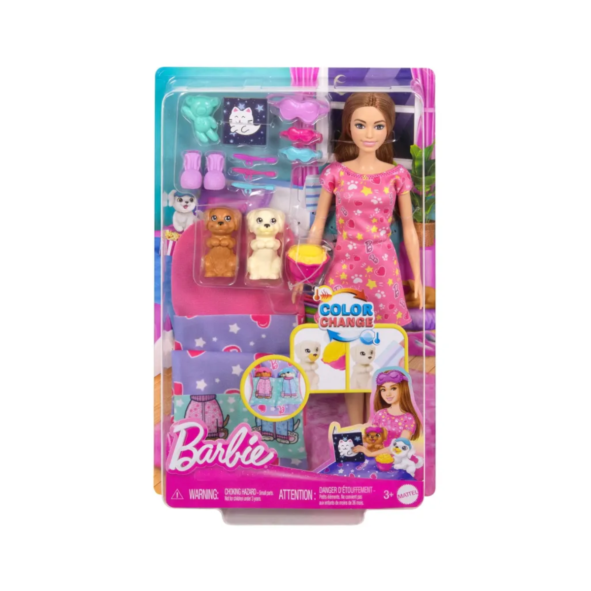 Barbie Kutyus és Pizsama Party Baba - Mattel HXN01 3 Barbie Kutyus és Pizsama Party Baba - Mattel HXN01 - Image 3