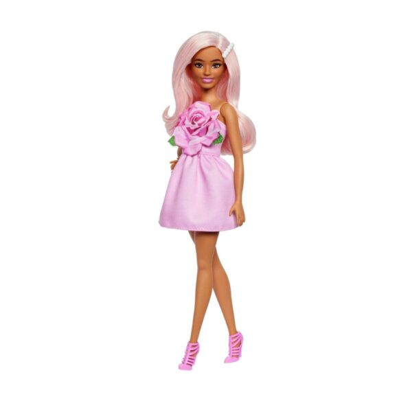 Barbie fashionistas baba rózsaszín ruhában HYT94