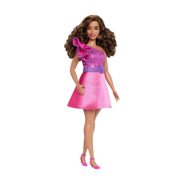 Mattel Barbie Fashionistas baba csillámos ruhában –  HRH22