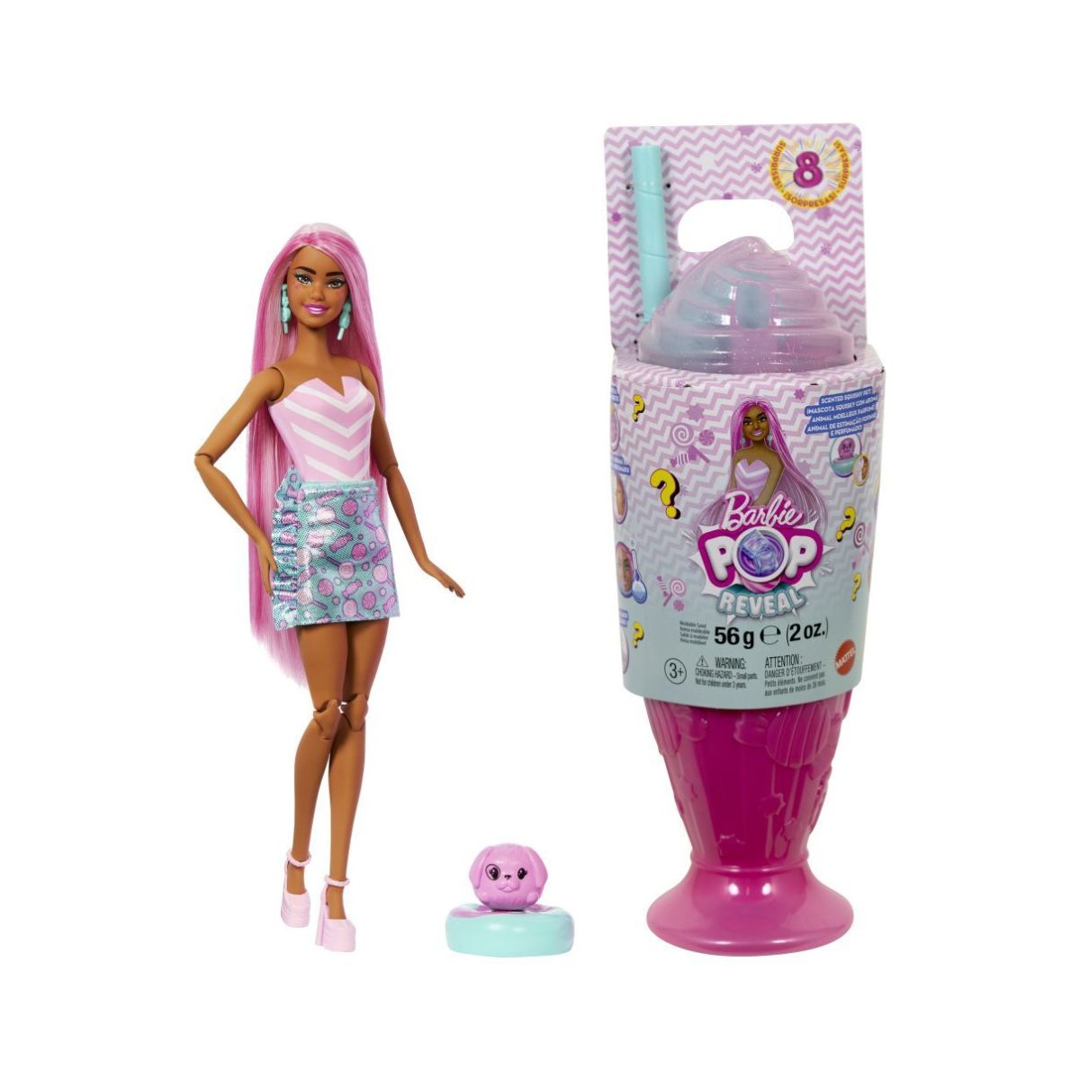 Mattel Barbie Pop Reveal Illatos Shaker meglepetés játékbaba – Pink- JFY62 1 Barbie Pop Reveal Illatos Shaker